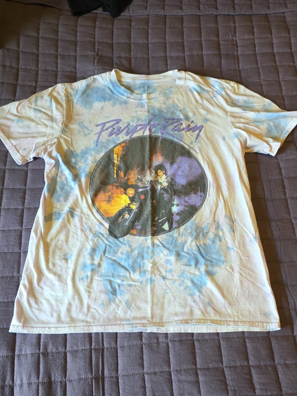 Purple Rain Tie-Dye Graphic Tee - Unbranded